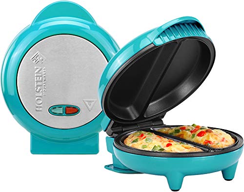 Holstein Housewares HH-09125007E Omelet Maker, Teal/Stainless Steel