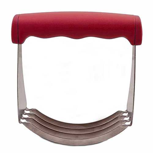 SUMO Dough Blender: Sturdy Heavy Duty Pastry Cutter - Sharp Blades - Comfortable Finger-Contoured Grip - Dishwasher Safe [Red] - Thumbnail 6