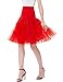 GRACE KARIN Women's Pretty Coat Red Petticoat Christmas Short Bridal Tutu Skirt Underskirt for Wedding Dresses (Red,M)