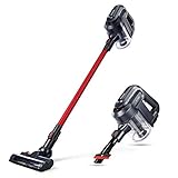 Cordless Vacuum Cleaner Brushless Non-Motorized Powerful Cleaning Dust Catcher 2 in 1 Bristle Roller Brush Stick & Handheld Bagless Vacuum Cleaner for Carpet