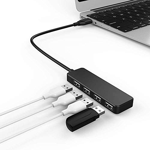 USB Hub, 4-Port USB Splitter Ultra Slim Multiport USB Expander Port Adapter for iMac Pro, MacBook Air, Mac Mini/Pro, Surface Pro, Notebook PC, Laptop, USB Flash Drives, and Mobile HDD(usb 2.0 hub) - Image 6