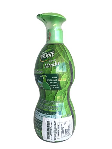 Teisseire Mint Concentrated Mint Syrup Large hard plastic bottle 700ml 23.7fl.oz