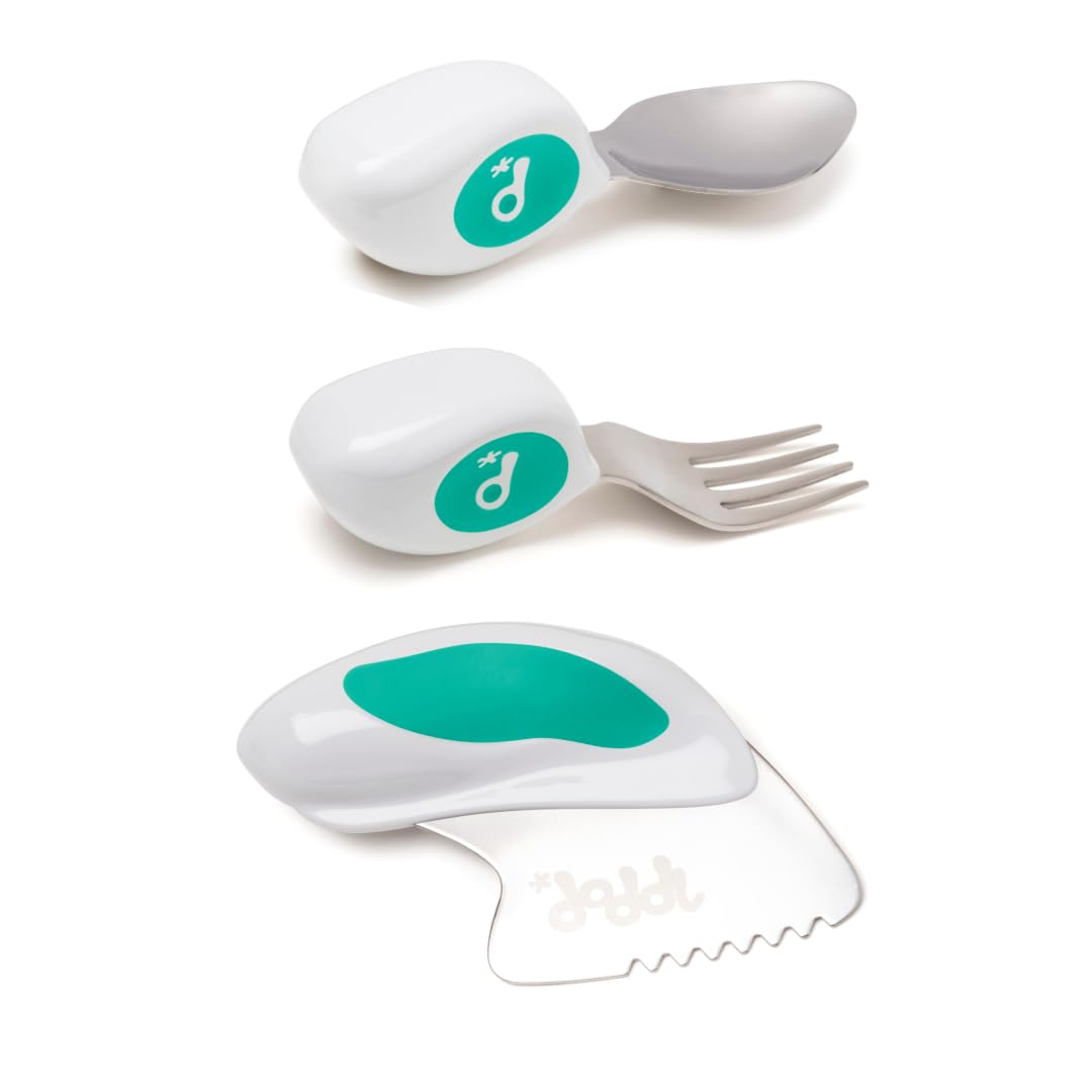 doddl Toddler Cutlery Set (2–4 Years) – 3-Piece Knife, Fork & Spoon – Safe Cutting & Big-Kid Grip (Fresh Green) — image 1