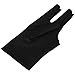 Gracefulvara Spandex Left Hand Three Finger Snooker Billiard Glove Black
