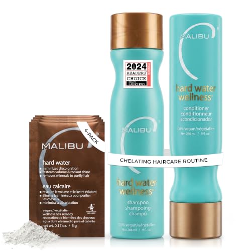 Malibu C Hard Water Wellness Collection Shampoo 266 ml + Conditioner 266 ml + Säckchen 4 x 5 g