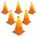 GoSports LED Light Up Sports Cones (6 Pack), 9"
