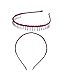 THAOYA Iron Wire Teeth Comb Hairband Hair Hoop Headband Headwear Accessory for Lady Girls Women (Set of 6 - Rose, Pink, Black, Yellow, Orange, Red)