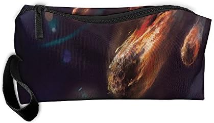 Women Girls Steroids Mars Hit Earth Portable Buggy Bag Travel Makeup Clutch Bag Handle Toiletry Bag Multifunction Cosmetic Bags Brush Pouch Organizer Bag