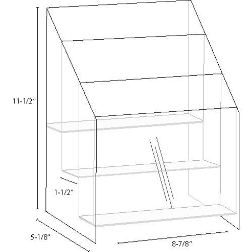 image for Clear-Ad - MPF-8511-3 - Premium Acrylic 3 Pocket Brochure Holder 8.5x1
