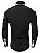 TAM WARE Mens Trendy Slim Fit Inner Checkered Button Down Shirt TWNMS323S-BLACK-US XL