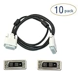 DVI to DVI LCD Monitor Cable 6 Foot - 10 Pack