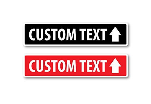 Grafkën: GR1352-BK Custom Plastic Sign Medium 18 in x 4 in. Arrow UP (Black) Style 1