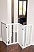 INTERNET'S BEST Dog Gate Indoor Freestanding Pet Barrier, Folding Wood Dog Fence, Extra Wide Doorway Puppy Gate, Indoor Animal Privacy Panel, Wooden Cat Fence - 4 Panel - 36