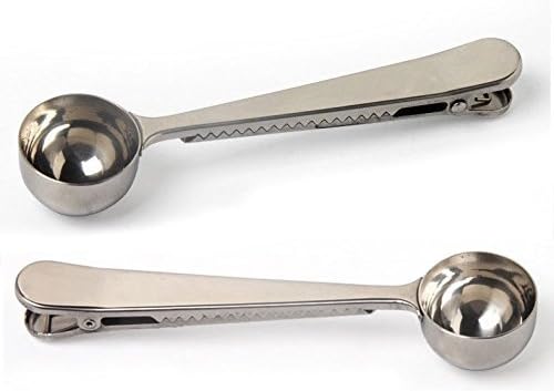 2pcs OPCC Premium Large Coffee Scoop, Coffee Scoop/Spoon with Bag Clip - Stainless Steel