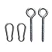 Hammock Hanging kit by Maky Outdoors. Heavy Duty - Load Capacity 600 lb. Hammock Hooks and carabiners for Hammock Stand, Yoga hammocks, Swing, Chair. Indoor, Outdoor