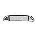 Front Hood Upper Grille w/ White DRL LED Accent Vent Lights for 2015 2016 2017 Ford Mustang