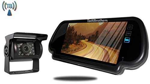 TadiBrothers 7 Inch Mirror with Wireless 120 Degree RV Backup Camera