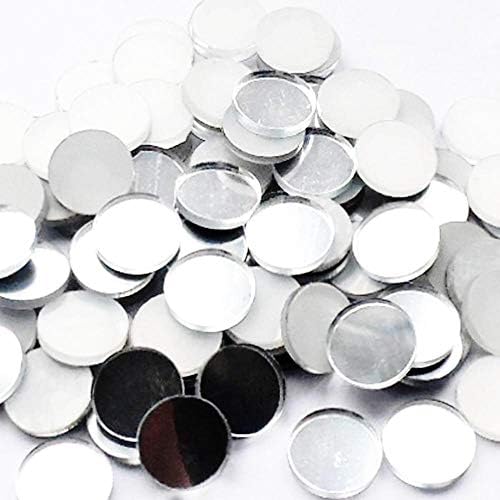 Suave Petal 1cm Round Circle Acrylic Mirror Mosaic Tiles 100pcs