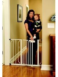 Regalo Easy Step Walk Thru Gate, White, Fits Spaces between 29" and 39" Wide
