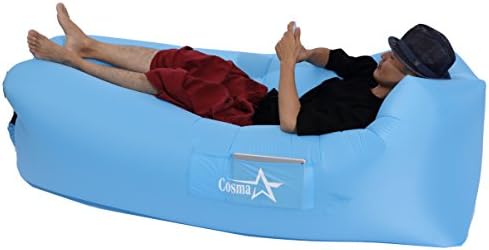 Inflatable Lounger Couch Camping Air Sofa Sleeping bag Waterproof Outdoor Bed Portable Compression Sacks With Carry bag Great furniture to use as bed hammock chair mattress even Floats on water