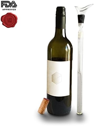 Wine Champagne Chiller Stick, Champagne Wine Aerator and Pourer, 3-in-1 Wine Champagne Chiller Stopper, Cooling Beverage - Bonus Cocktail Recipes eBook - Best Gift for Wine Champagne Enthusiasts