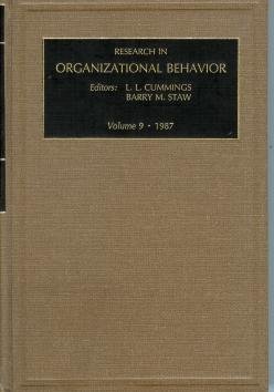 Research in Organizational Behavior B00260OH7O Book Cover