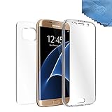 EEEKit Soft TPU Crystal Clear Galaxy S7 Edge Case Silicone Slim Full Body Protective Front Back Cover Case for Samsung Galaxy S7 edge