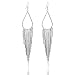 Vijiv 1920s Drop Tassel Earrings 20s Flapper Jewelry Costumes Accessories Silver