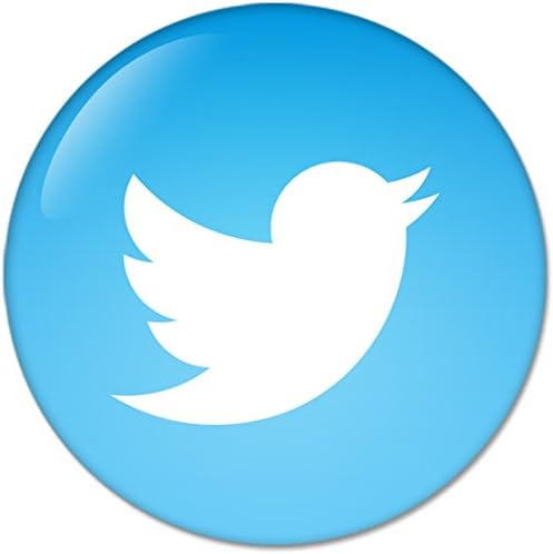Colorful Circular Social Media Icons Twitter : Pinback Buttons 2.25 Inch (58mm)