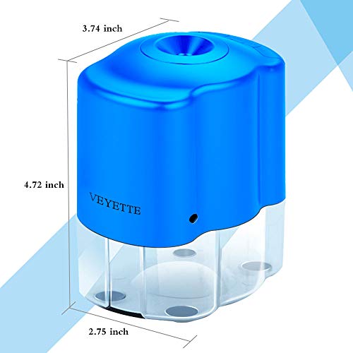 Electric Pencil Sharpener,VEYETTE Efficient Pencil Sharpener with Helical Blade for No.2 Pencils and Colored Pencils, Adapter Included, Blue