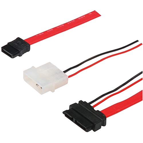 Premium Cord SATA 13-Pin/M SATA 7-Pin Connection Cable - L-Type/M + 4-Pin Power Supply