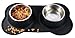 Bonve Pet Dog Bowls - Stainless Steel Dog Bowl Food Water Bowl with No Spill Silicone Mat 58 oz Feeder Bowls Best Pet Bowl for Feeding Dogs Cats Puppies, Set of 2 Bowls