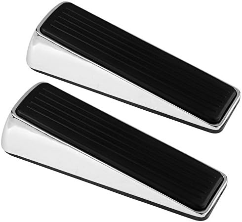 Door Stopper - Premium Quality Zinc &amp; Rubber Decorative Door stop,Door wedge Stop — Avoid Drilling Holes 2 pack