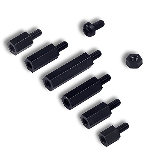 UCTRONICS 180pcs M3 Nylon Standoff Kit, Male Female Hex Utility Spacer Screw Nut Assortment Mounting Hardware Kit, Prototyping Accessories for FPV, RC, Quadcopter Drone, Arduino Circuit Board