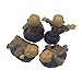 Funshowcase Monk Zen Garden Miniature 4 in Set, Brown