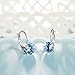 Qianse Blue Dangle Austrian Crystal Earrings
