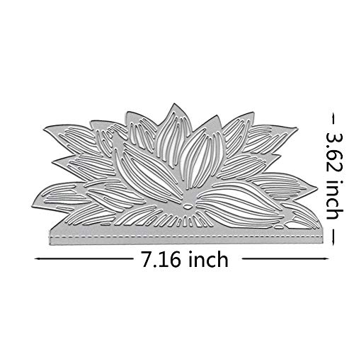 Ireav Flower Border Edges Metal Cutting Dies Wedding Invitation Greeting Card Embossing Stencil DIY Paper Card Making Die-cuts Tool for Scrapbooking Photo Album Gift Decorative (7.16 x 3.62 inch)