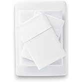 Dormica - 1000 Thread Count King 4 Pc White Sheet Set 18 inch deep Pocket, Long Staple Cotton Bedding Sheets, Luxury Hotel Sheets 100% Egyptian Cotton King Sheet Set White