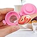Baby Food Feeder 3 Pack Silicone Fruit Pacifier Teething Reusable Pouches Pacifier Pink by Mluchee(S,M,L)