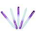 EagleForce™ 5 pcs Professional Crystal Nail File Double Sided Nail Kit Glass Nail File Pedicure Manicure Finger Nail File Buffer Kit, with Case, for Handbag/Color Random