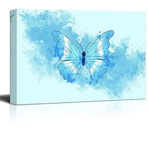 Canvas Wall Art Gorgeous Colorful Butterfly Pictures Home Wall Decorations for Bedroom Living Room Paintings Canvas Prints Framed - 12x18 inches