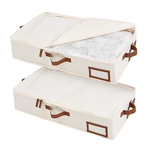 StorageWorks Underbed Storage Box With Zippers, Underbed storage