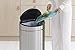 Brabantia 10.6 Gal Kitchen Touch Trash Can New (Matt Steel FPP) Removable Lid, Soft-Touch Open, Garbage Can + Bags