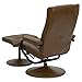 Flash Furniture Rachel Contemporary Multi-Position Recliner and Ottoman with Wrapped Base in Palimino LeatherSoft