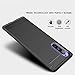 AVIDET for Sony Xperia 5 Case, Lightweight Slim Soft Carbon Fiber TPU Cover with Brushed Design Compatible for Sony Xperia 5（Black）