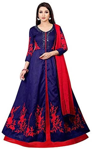 Queen of India Taffeta Silk Embroidered Semi-Stitched Anarkali Salwar Suits | womens party wear | Today preminum new Salwar Suits | new design collection 2018 | new design dress