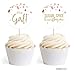 Andaz Press Blush Pink Gold Glitter Girl Baby Shower Party Collection, Round Cupcake Topper DIY Party Favors Kit, 20-Pack