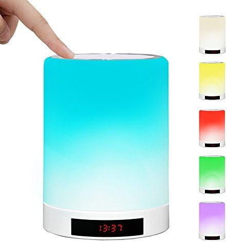 LED Bluetooth Speaker Light, Dream Plus, Wireless Speaker with LED Dimmable Light and Color Changing, Alarm Clock, LED Time Display, Hand-Free Calls, Support TF Card Playing, Tripod – All in One
