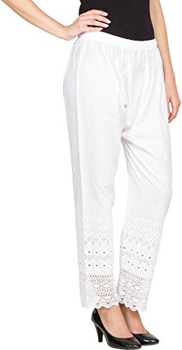 nice mode women's palazzos, xl (white)