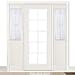 RYB HOME Sidelight Curtains for Front Door - White Sheer Curtains for French Door Back Door Entry Door Privacy Protected, Includes 2 Tiebacks, Wide 30 x Long 40 inch per Panel, 1 Pair